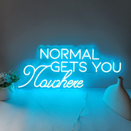 Normal Gets You Nowhere Neon Sign, Led Light Office Living Room Interior Design, Neon Sign Wall Art, Aesthetic Room Decor, Personalized Gift