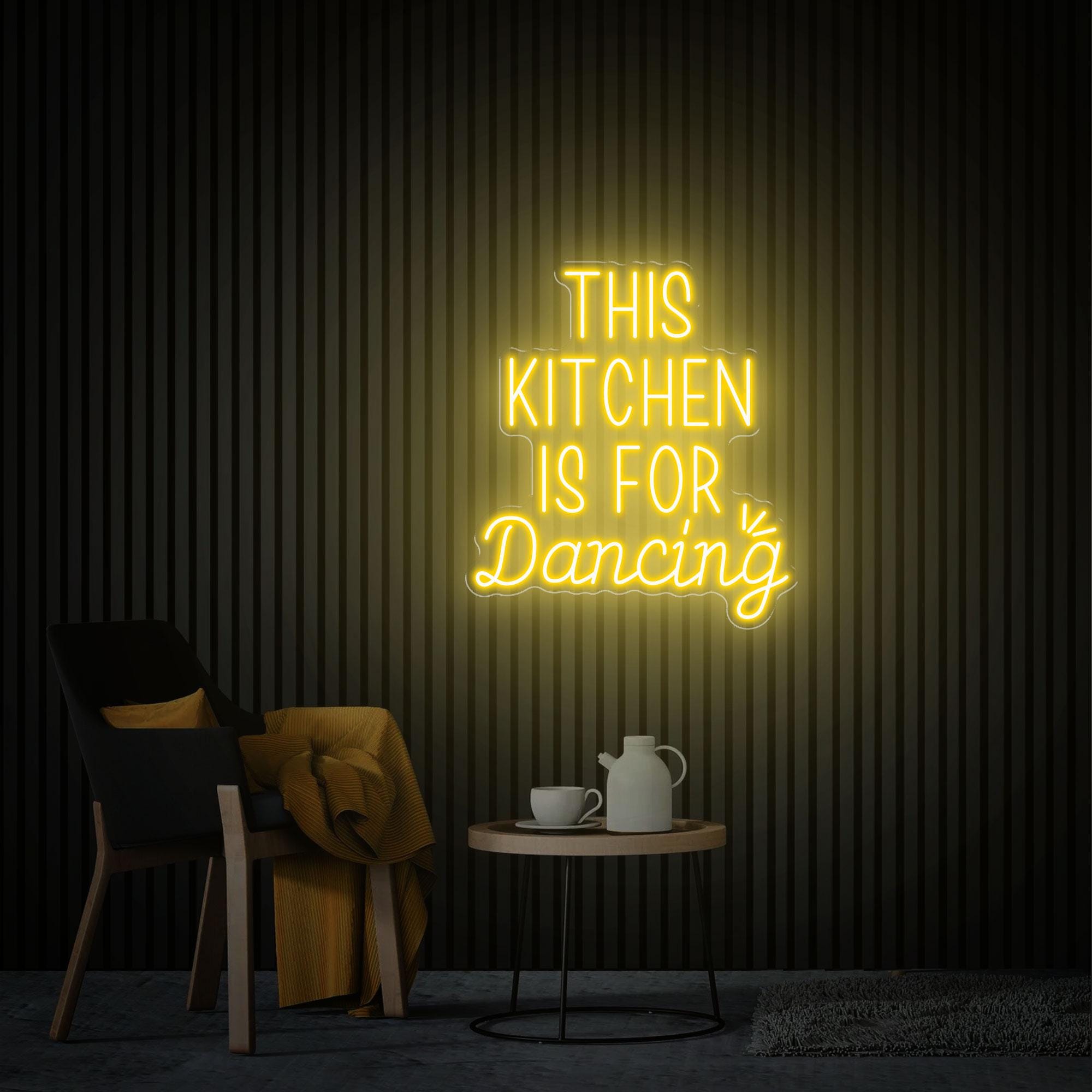 This Kitchen Is For Dancing Neon Sign, Kitchen Neon Sign, Kitchen Neon Art, Home Wall Decor, Handmade Neon Gifts Sign For Mom