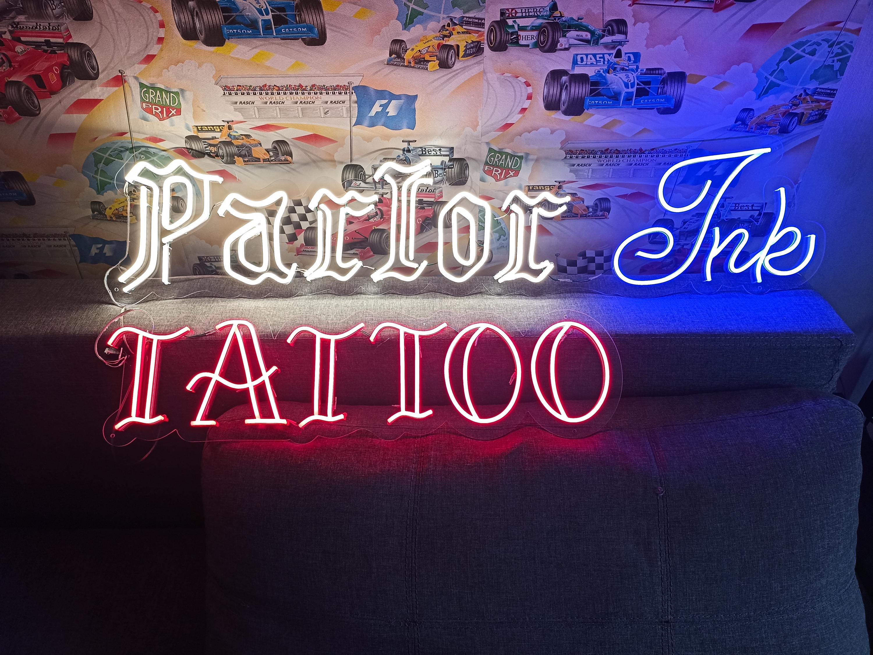 Tattoo Neon Sign, Parlor Ink Tattoo Neon Sign, Tattoo Led Sign, Tattoo Art, Best Gift, Shop Neon Sign, Neon Tattoos, Wall Neon Sign