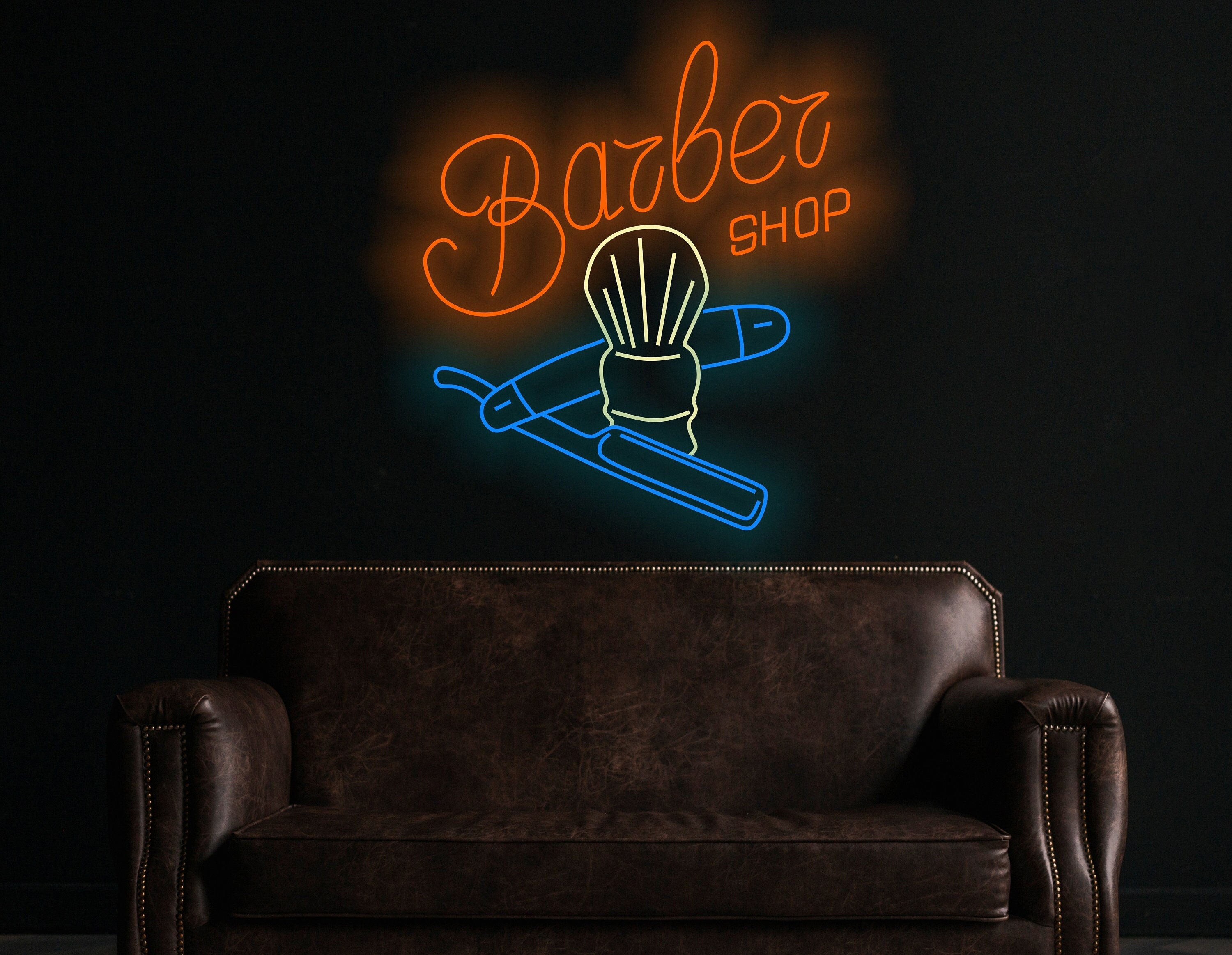 Barber Shop Neon Sign, Led Barber Sign, Personalized Barber Sign, Vintage Barber Shop Sign, Modern Barber Shop Sign, Neon Hair Salon Sign