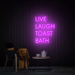 Live Laugh Toast Bath Neon Sign, Tropical Gothic Bathroom Decor, Custom Neon Sign, Bathroom Humor Sign, Funny Gothic Decor, Halloween Gift