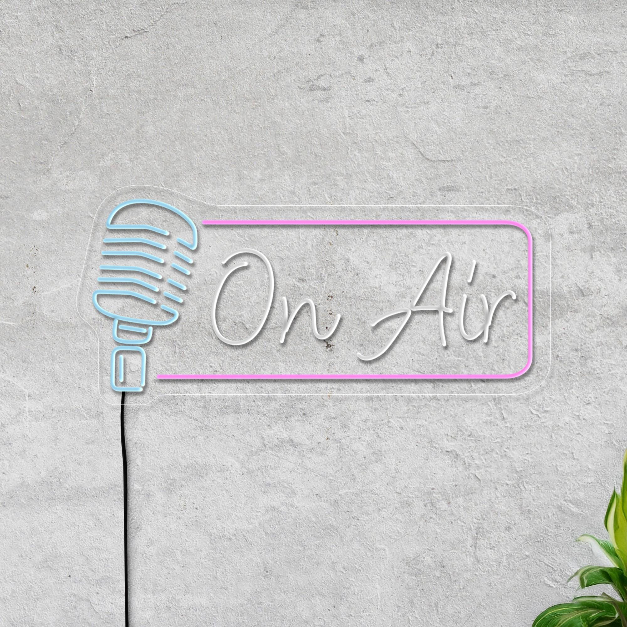 On Air Neon Sign, On Air Led Sign, Microphone Neon Sign, On Air Light Sign, Recording Studio Neon Sign, Recording Decor, On Air Art Decor