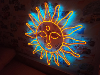 Sun Neon Sign, Sun Neon Light Sign, Sun Neon Light, Handmade Neon Sign, Room Decor Neon Sign, Sun Yoga Neon Sign