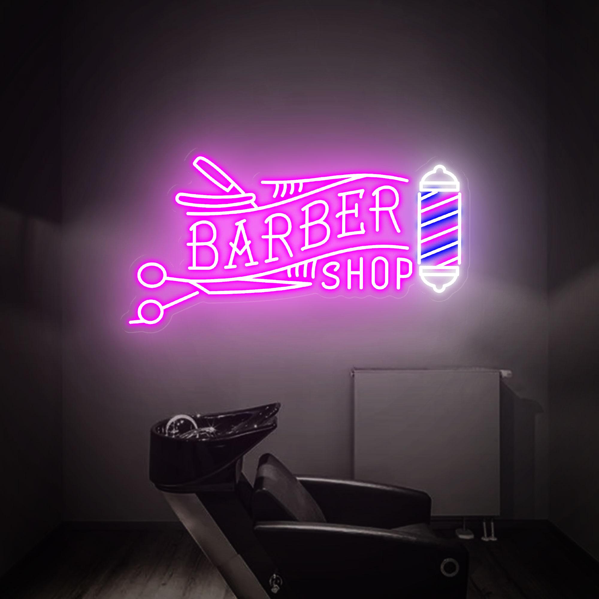 Barber Shop Neon Sign, Scissors Led Sign, Hair Salon Decor, Barber Shop Logo Sign, Custom Neon Sign for Business, Welcome Sign Neon Art
