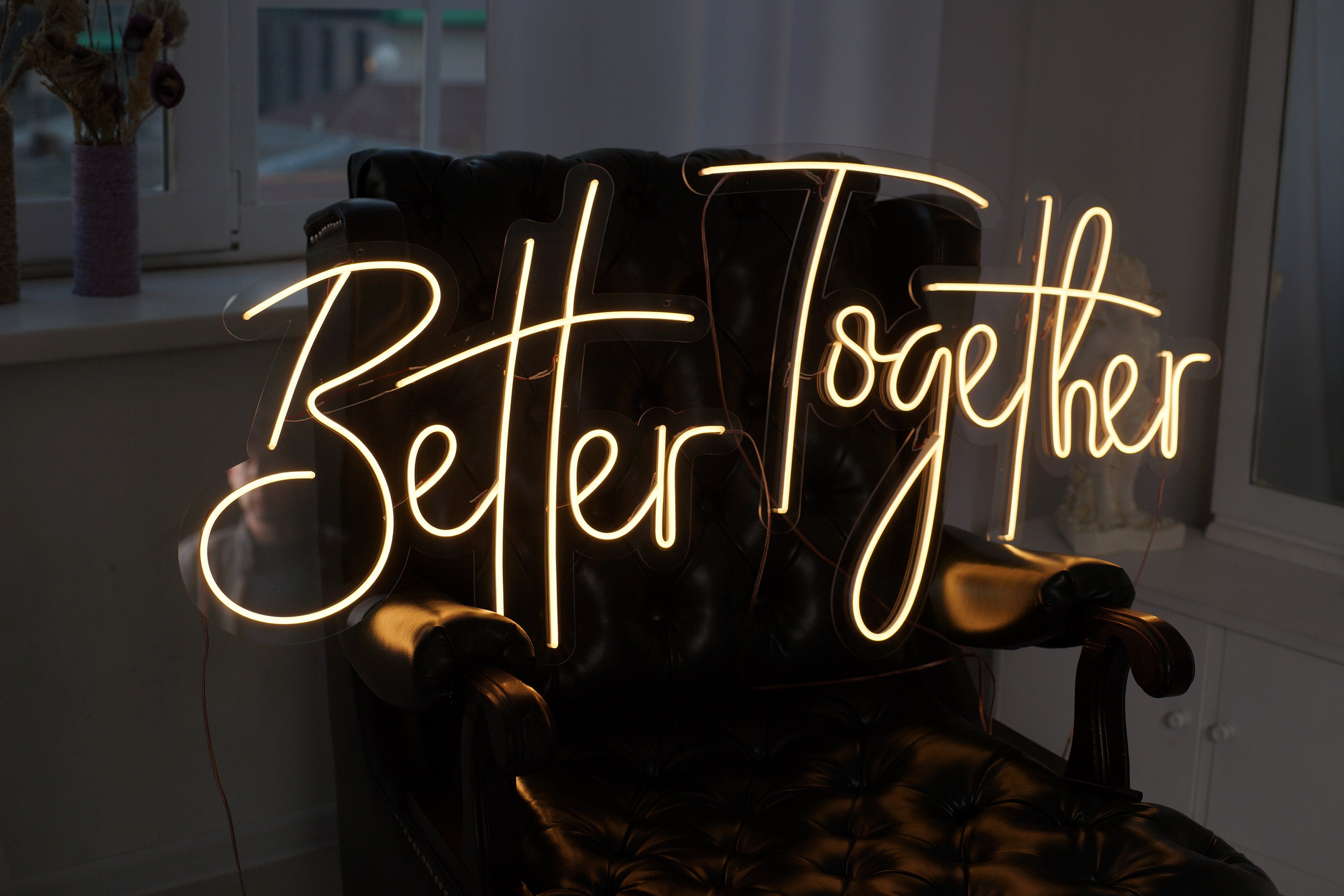 Neon Sign Better Together, Neon Sign For Wedding, Neon Sign, Wall Decor For Wedding, Custom Neon Sign, Home Decor Neon Sign