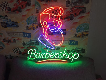 Vintage Barber Neon Sign, Neon Sign For Barber Shop, Barber Pole Neon Sign, Barber Shop Decor, Neon Light For Barber