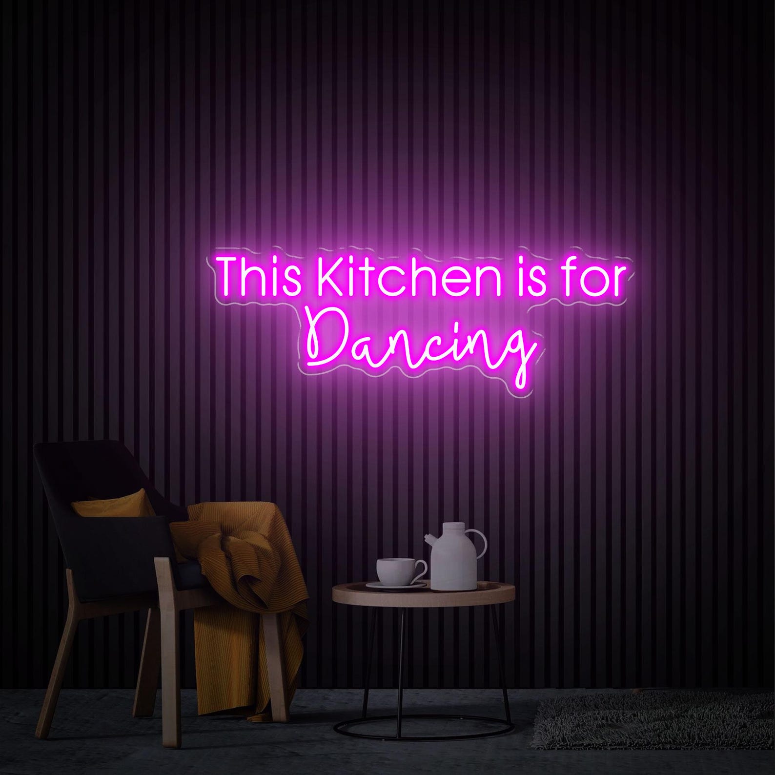 This Kitchen Is For Dancing Neon Sign, Custom Kitchen Neon Sign, Kitchen Neon Art, Home Wall Decor, Handmade Neon Gifts Sign For Mom