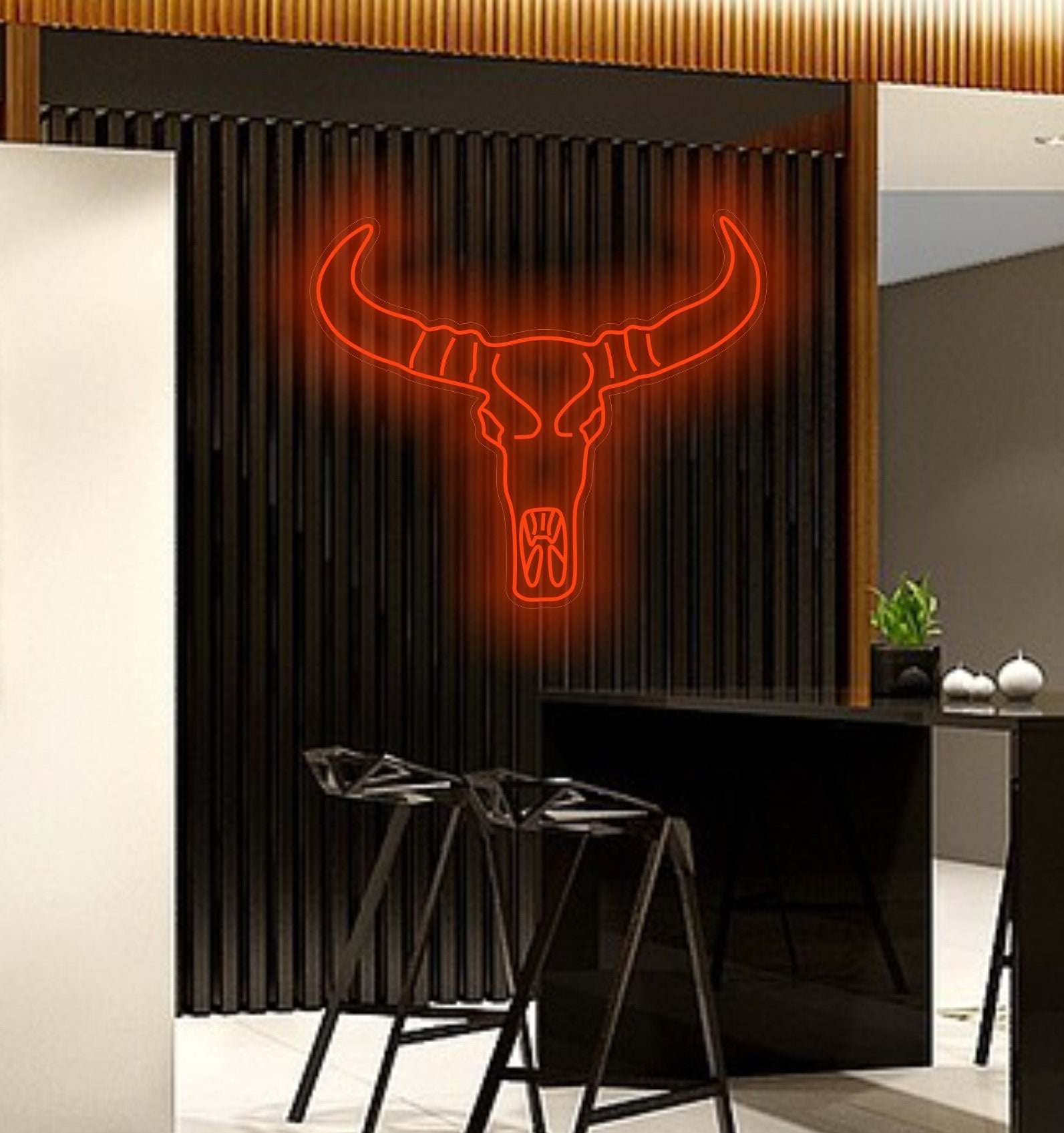 Bull Skull Neon Sign, Bull Skull Led Light, Longhorn Head Skull Neon Sign, Cow Skull Neon Sign, Texas Bull Neon Sign, Cowboy Neon Sign