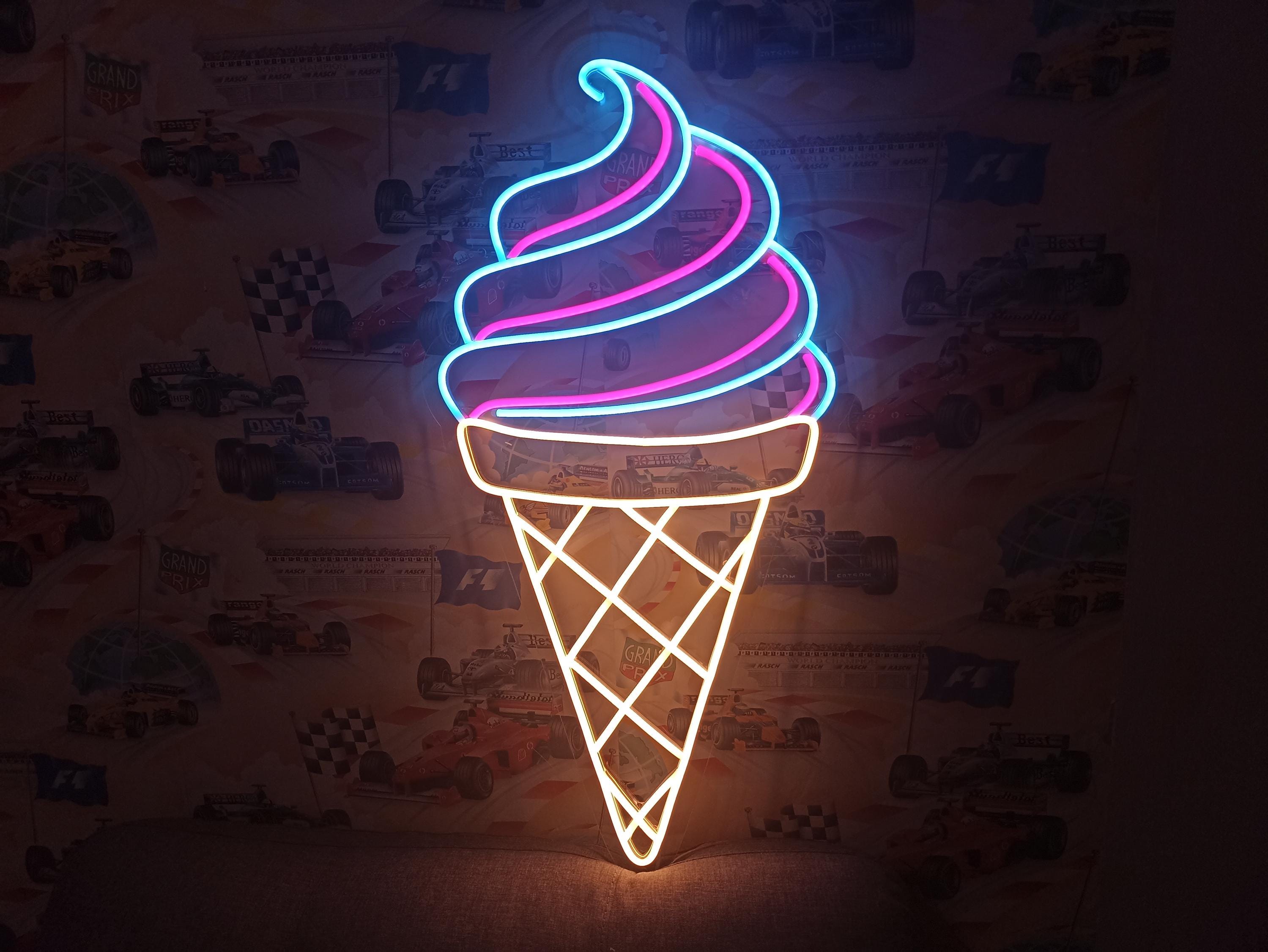 Ice Cream Neon Signs, Wall Hangings Decor For Home, Bar Neon Sign, Kitchen Decor