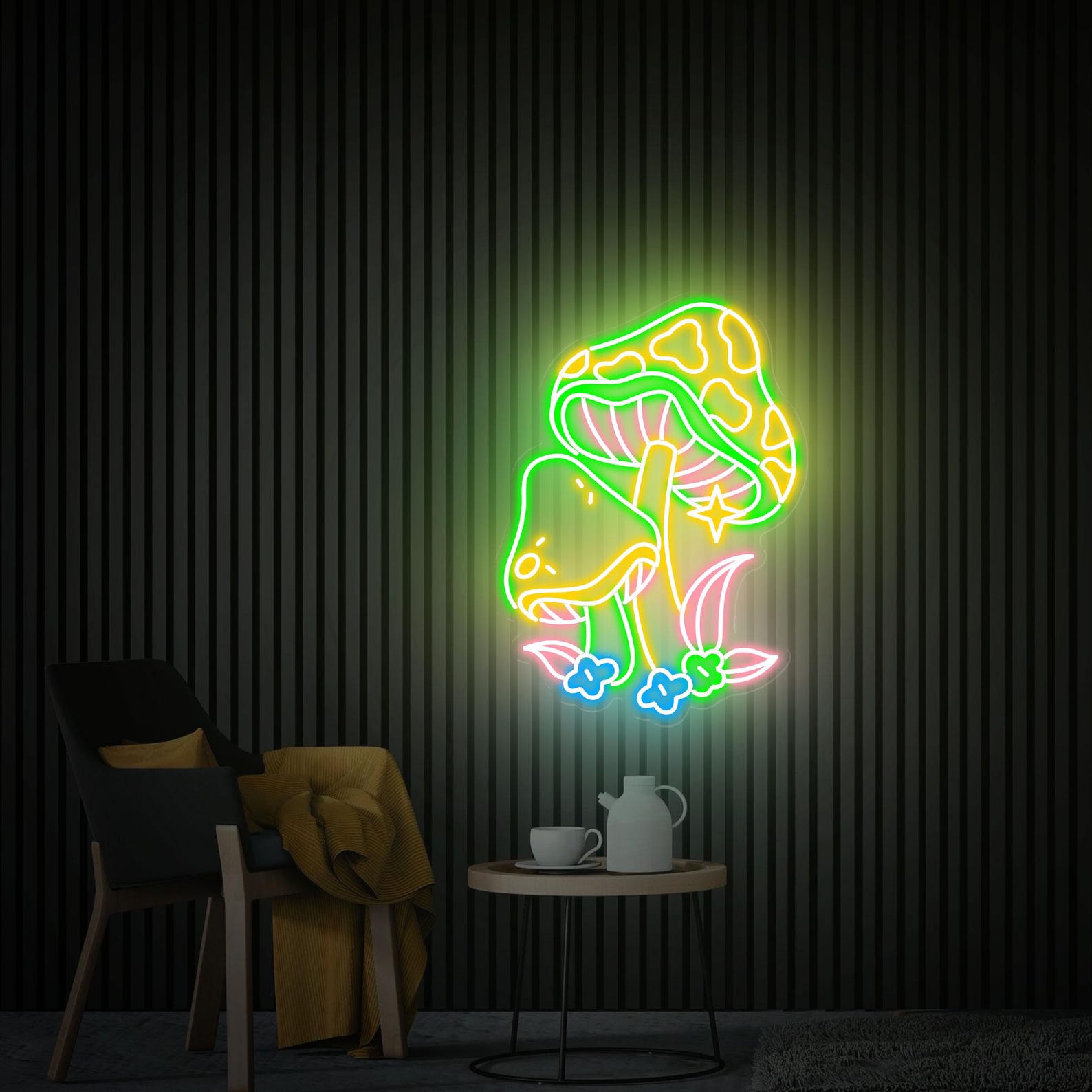Mushroom Neon Sign, Colorful Mushroom Led Light Sign, Neon Wall Art, Bedroom Neon Sign, Aesthetic Cool Bar Wall Hangings Funny Party Decor