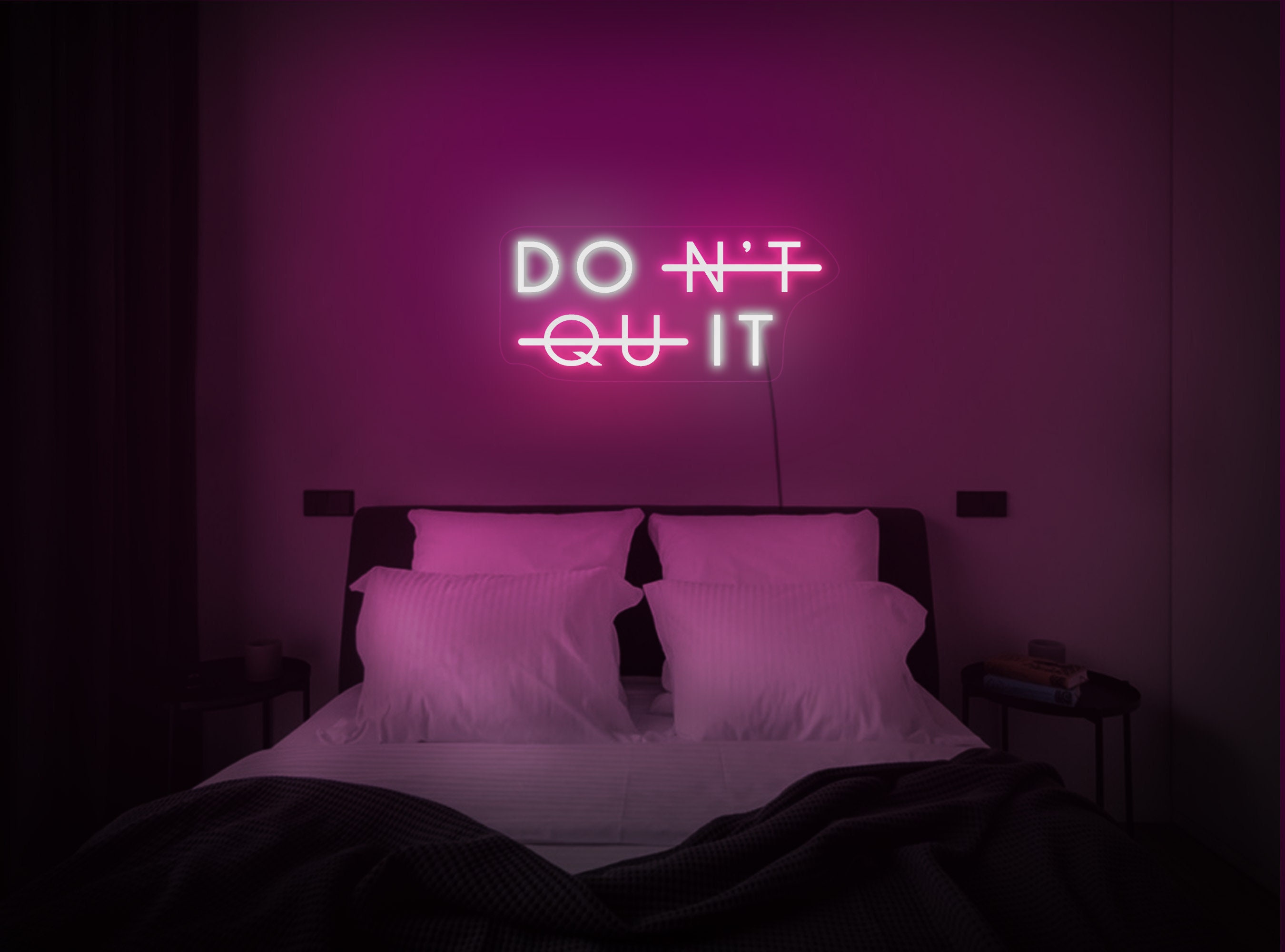 Don't Quit Neon Sign, Don't Quit Led Sign, Don't Quit Sign, Neon Sign Bedroom, Neon Sign Light