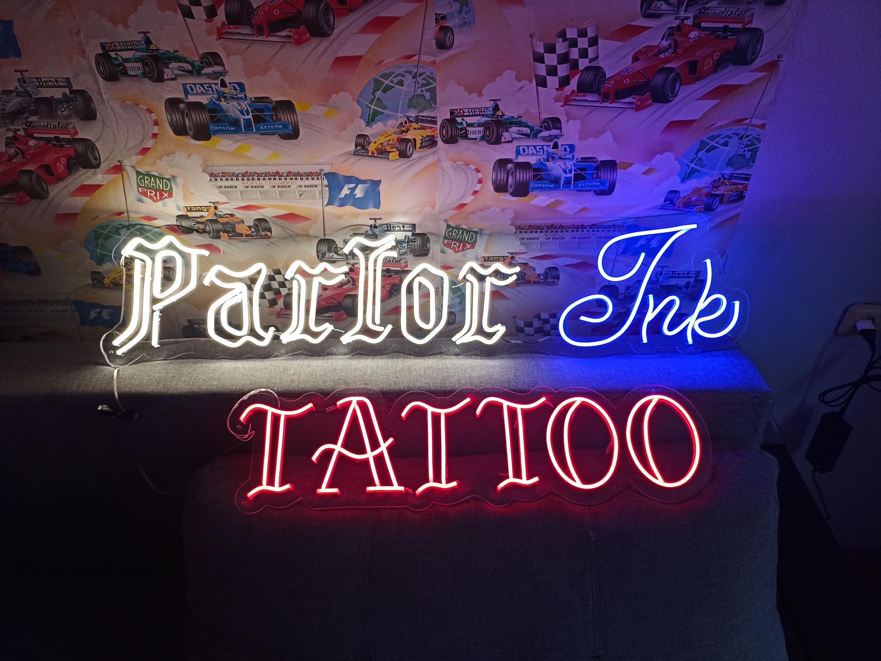 Tattoo Neon Sign, Parlor Ink Tattoo Neon Sign, Tattoo Led Sign, Tattoo Art, Best Gift, Shop Neon Sign, Neon Tattoos, Wall Neon Sign