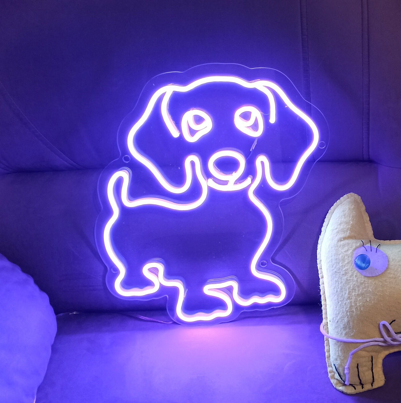 Dachshund Dog Pet Light Sign, Sign Lights for Wall and Bedroom, Night Plug in for Toddlers and Kids, Wall Mount, Bedroom Dog