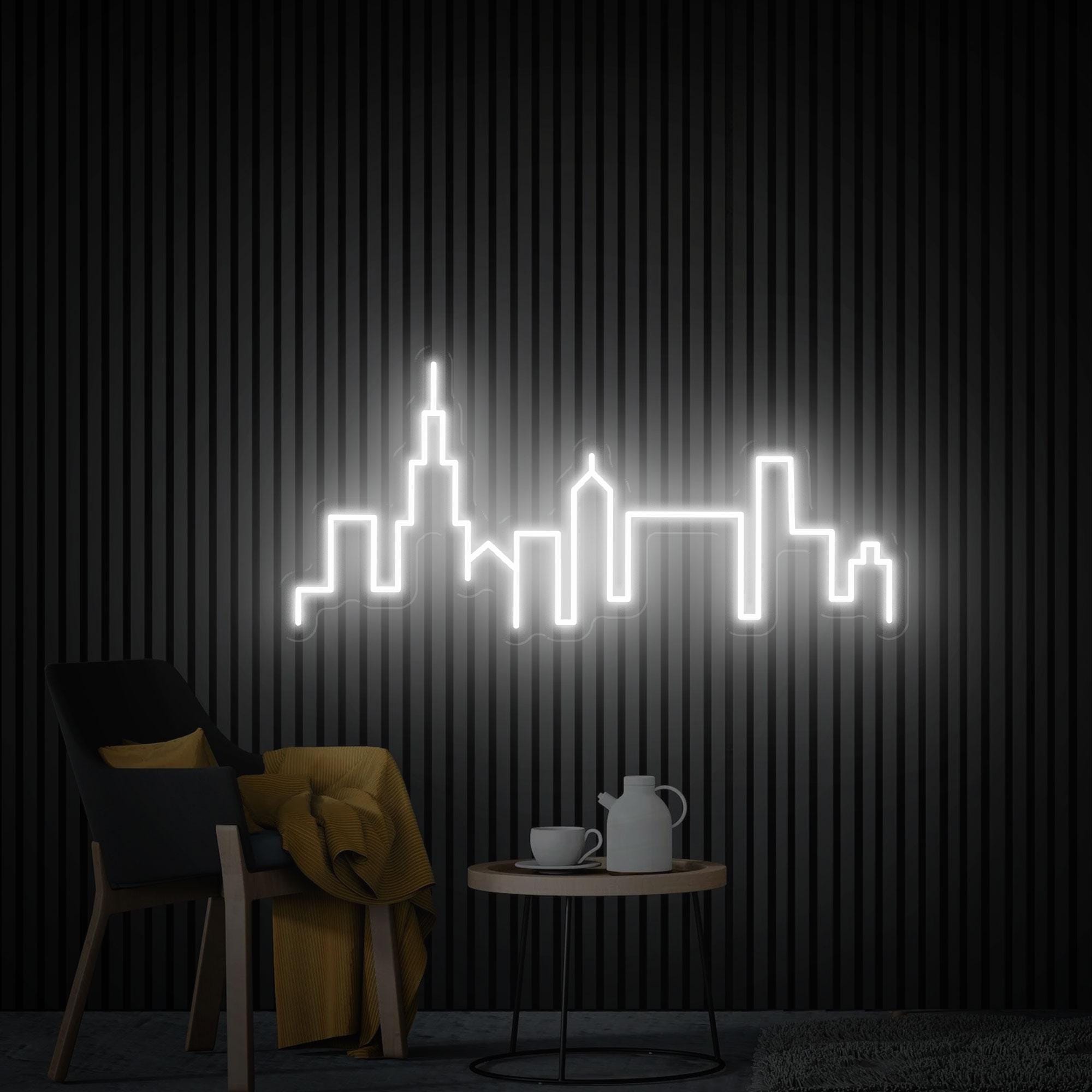 Chicago Skyline Neon Sign, Chicago City Wall Decor, Urban Decor, City Skyline Led Light Sign, Custom Neon Sign Home Decor, Personalized Gift