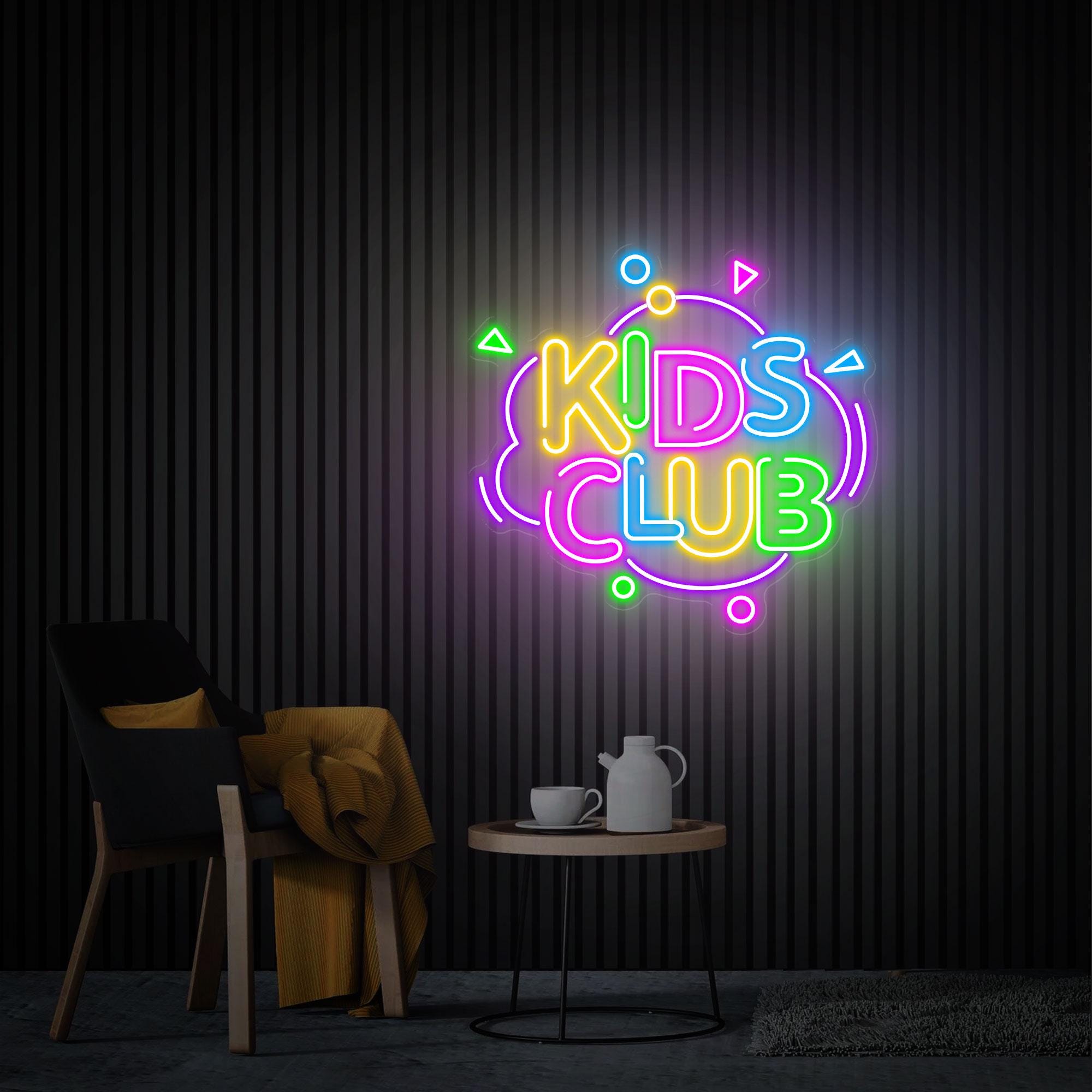 Kids Club Neon Sign, Cool Kids Club Led Light Sign, Kids Party Wall Art, Home Bedroom Decor Custom Neon Sign Personalized Gift for Kids