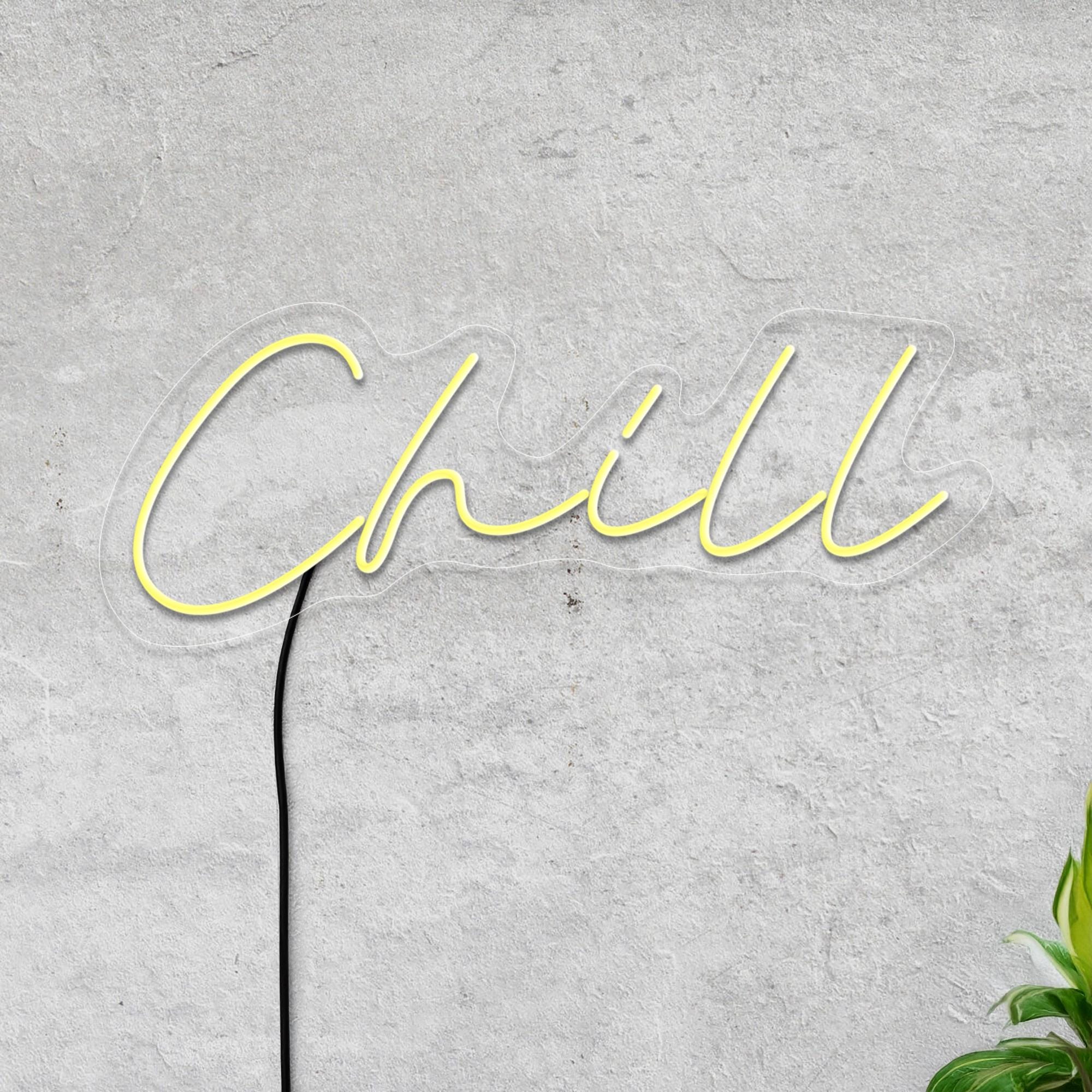 Chill Neon Sign, Chill Led Sign, Chill Light Sign, Relax Neon Sign, Neon Sign Bedroom, Quote Neon Sign Wall Decor, Chill Wall Art Decor