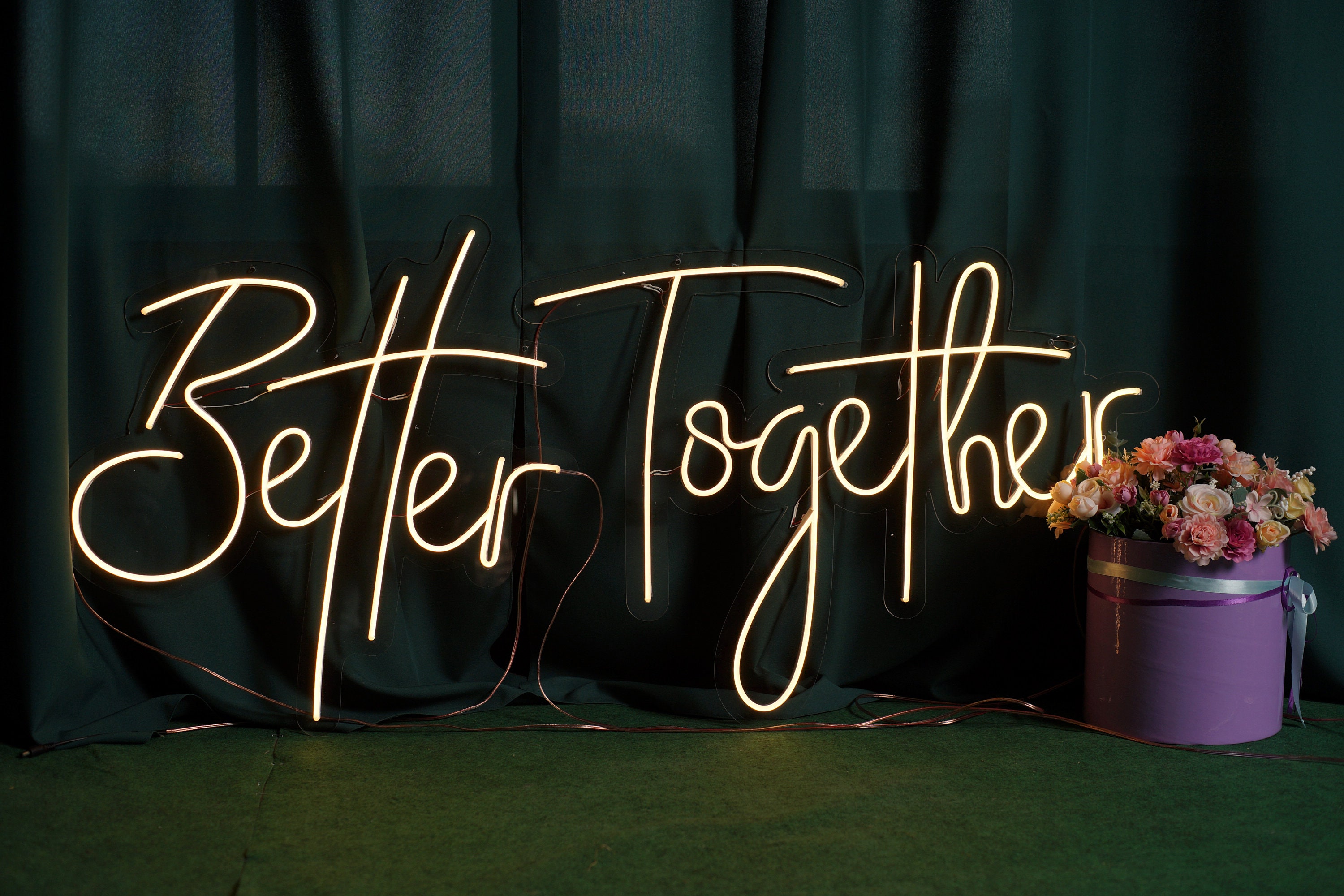 Neon Sign Better Together, Neon Sign For Wedding, Neon Sign, Wall Decor For Wedding, Custom Neon Sign, Home Decor Neon Sign