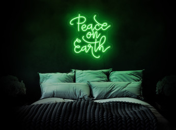 Peace On Earth Led Sign, Peace On Earth Neon Sign, Peace Neon Sign, Quote Neon Sign, Pacifist Gift, Neon Sign Bedroom, Peace Wall Decor
