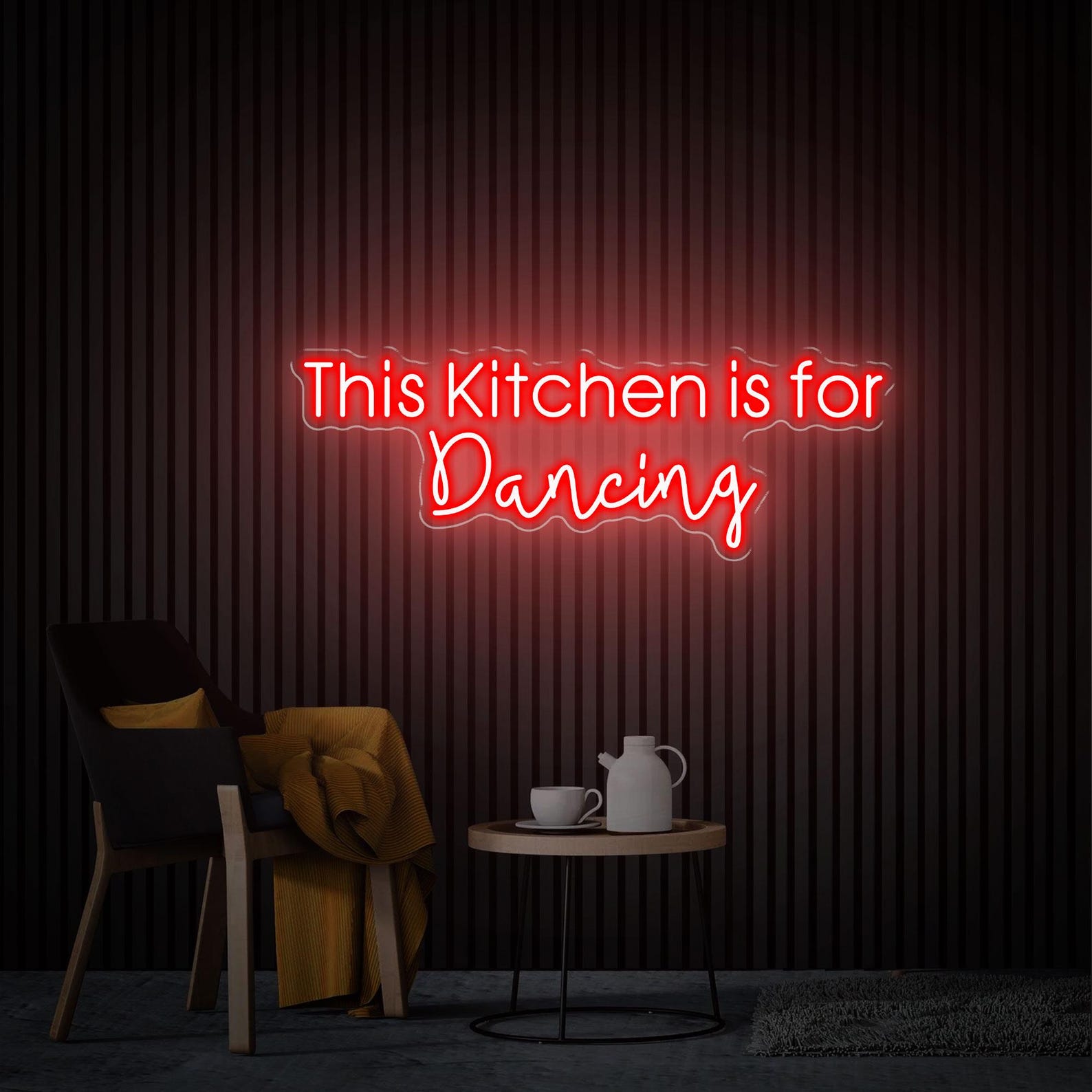 This Kitchen Is For Dancing Neon Sign, Custom Kitchen Neon Sign, Kitchen Neon Art, Home Wall Decor, Handmade Neon Gifts Sign For Mom