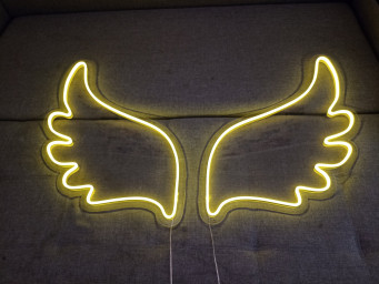 Neon Wings, Neon Sign Angel Wings, WINGS LED Sign, Classic LED Neon Angel Wings