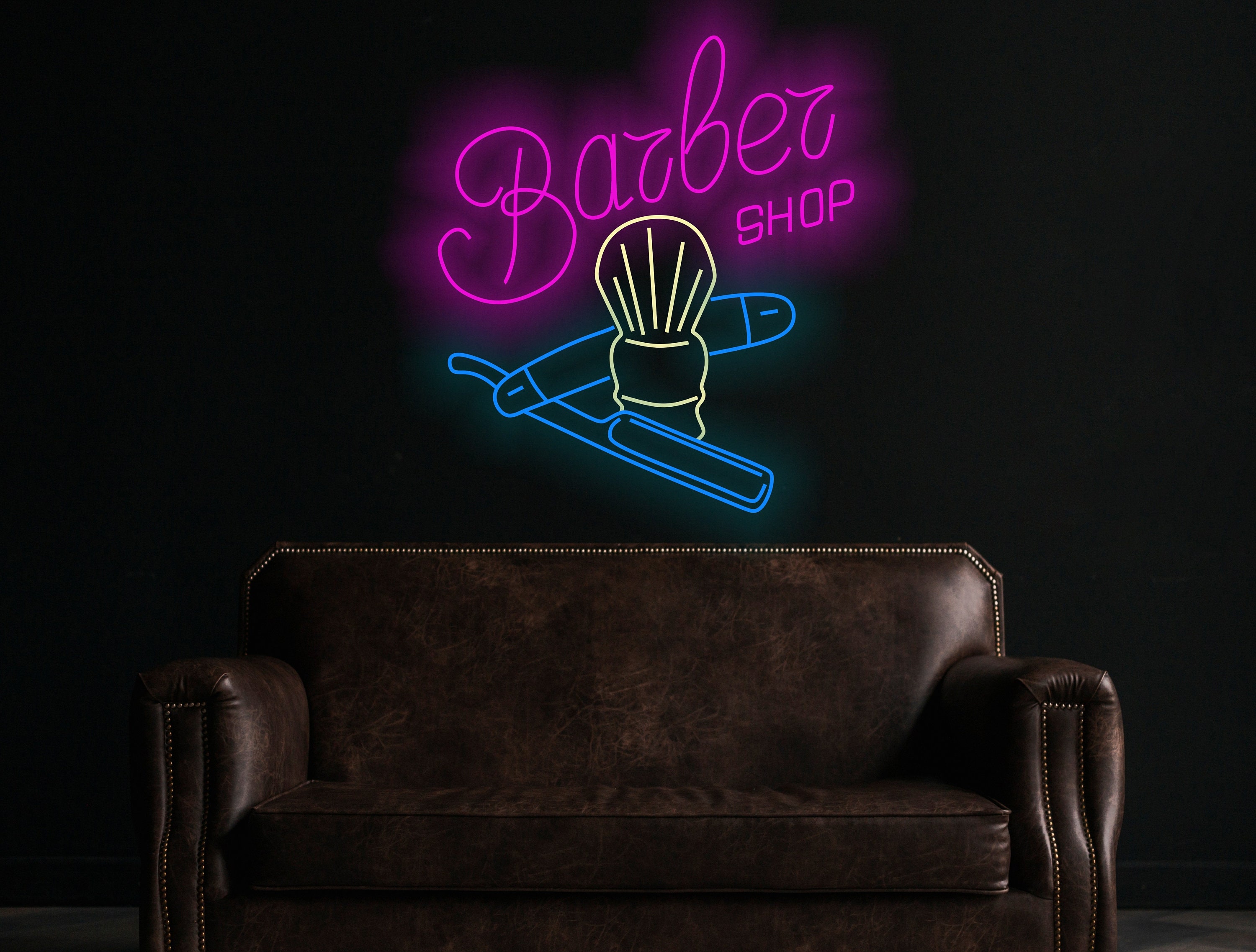 Barber Shop Neon Sign, Led Barber Sign, Personalized Barber Sign, Vintage Barber Shop Sign, Modern Barber Shop Sign, Neon Hair Salon Sign
