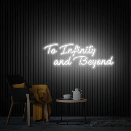 To Infinity and Beyond Neon Sign, Home Wall Decor, Custom Text Sign, Gifts for Child, Inspirational Saying Decor Personalized Gifts Neon Art