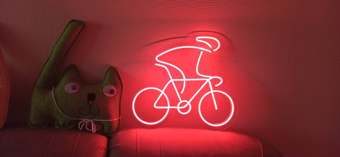 Bicycle Led Neon Sign, Bedroom Kids Decorating Ideas, Home Led Interior Design