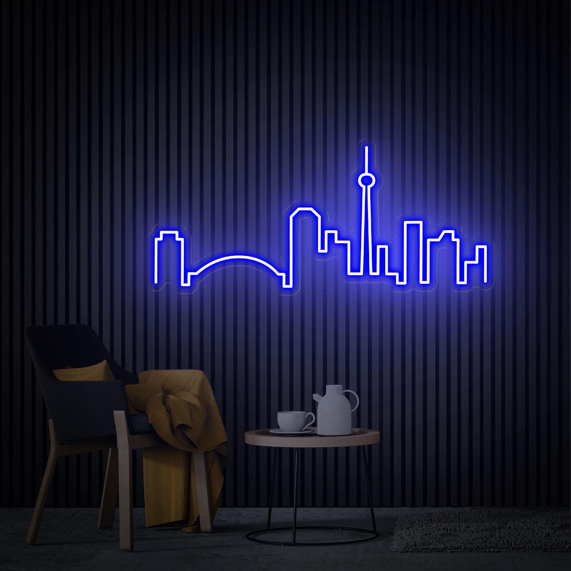 Toronto Neon Sign, Toronto Skyline Led Sign, Custom City Skyline Neon Sign, Building Neon Home Wall Decor, Personalized Christmas Gift