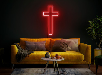 Cross Neon Sign, Christian Neon Sign, Jesus Neon, Christian Gift, Religious Neon Sign, Christian Decor, Cross Wall Art Decor