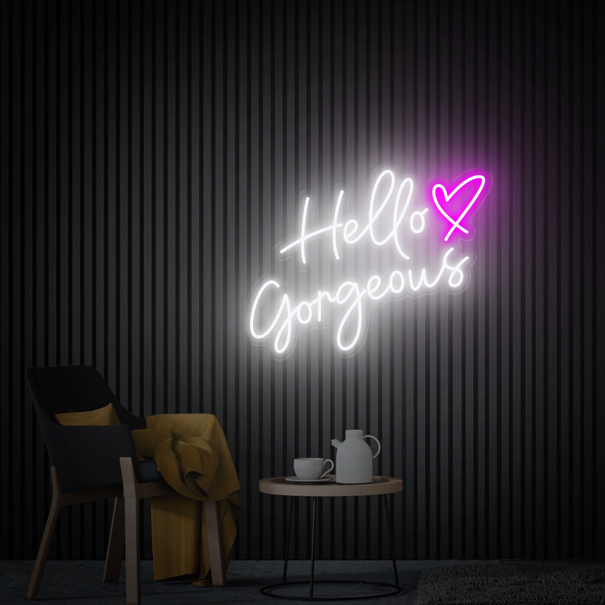 Hello Gorgeous Neon Sign, Custom Neon Sign Decor Home, Wedding Led Light Sign, Home Bedroom Wall Decor Beauty Salon Wall Decor