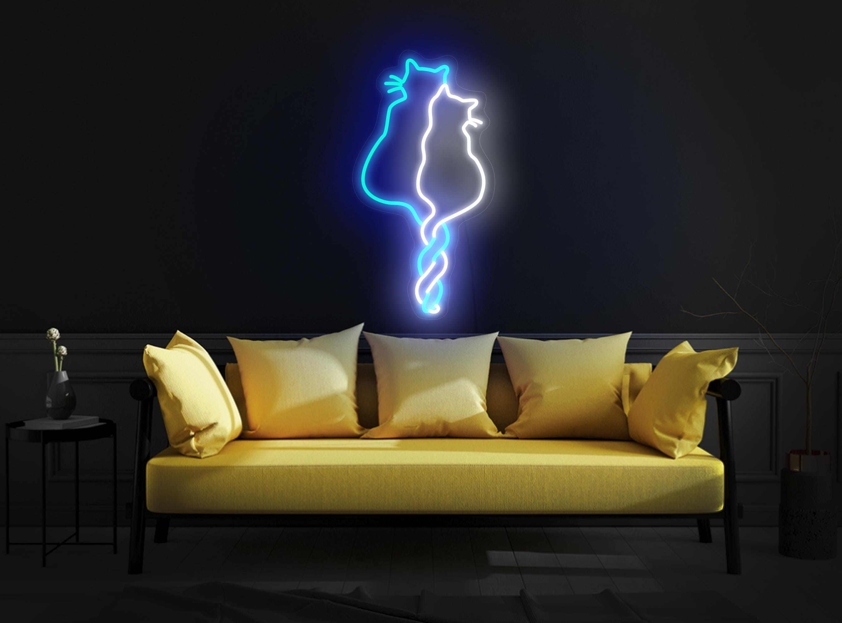 Cat Neon Sign, Cute Cats Neon Sign, Cats Led Sign, Cat Lover Gift, Cute Neon Sign, Animal Neon Sign, Neon Sign Bedroom, Cat Wall Art Decor