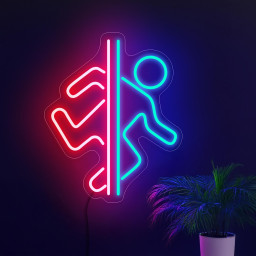 Portal Neon Sign, Gamer Neon Sign, Multicolor Neon Sign, Modern Neon Sign, Game Room Neon Sign, Portal Wall Art Decor