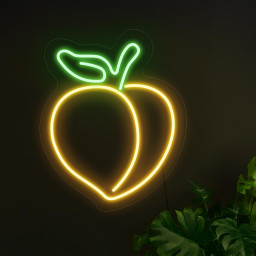 Peach Neon Sign, Fruit Neon Sign, Fruit Peach Led Sign, Food Neon Sign, Neon Sign Kitchen, Kids Room Neon Sign, Fruit Peach Wall Art Decor