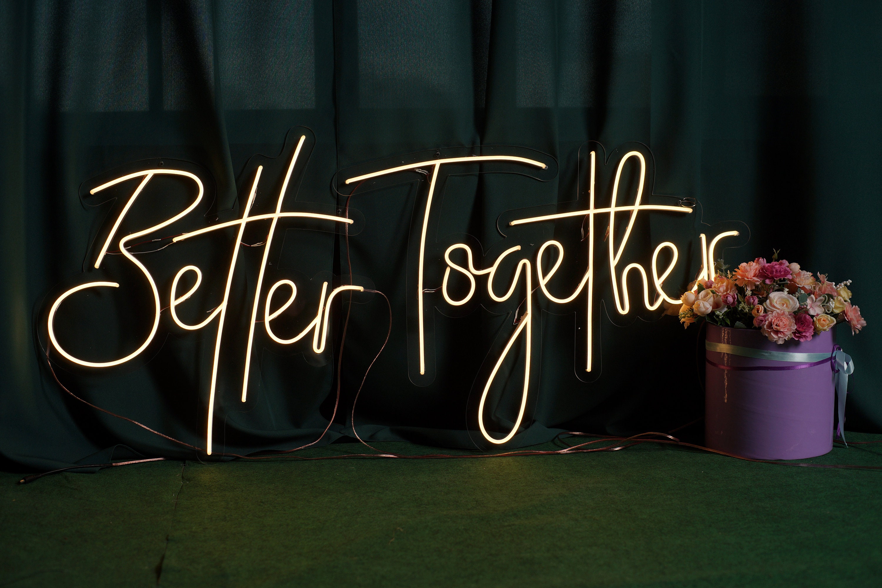 Neon Sign Better Together, Neon Sign For Wedding, Neon Sign, Wall Decor For Wedding, Custom Neon Sign, Home Decor Neon Sign