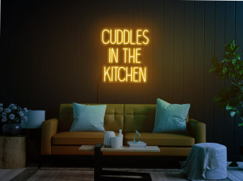 Cuddles In The Kitchen Neon Sign, Cuddles Neon Sign, Housewarming Neon Sign, Neon Sign Kitchen Decor, Cuddles In The Kitchen Wall Art Decor