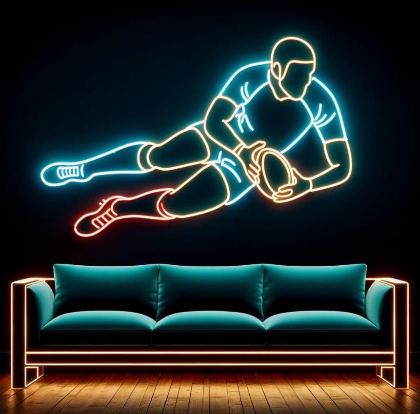 American Football Player Neon Sign, Football Sign, Football Player Led Decor, Football Neon Sign, Sport Neon Sign Decor For Kids Room