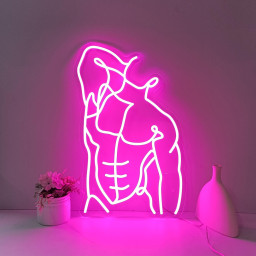 Man Neon Sign, Man Art, Male Body Art, Custom Neon Sign, Bedroom Wall Decor, Masculine Man Wall Art, Man Body Wall Art, Gay Love Art Gift