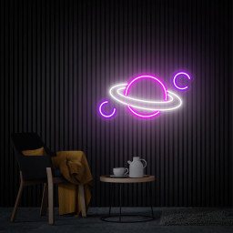 Planet Saturn Neon Sign Custom Planet Neon Sign Neon Wall Art Bedroom Decor Personalized Gift for Kids Custom Light Kids Room Office Decor
