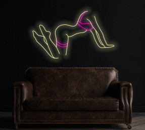 Body Woman Neon Sign, Female Body Neon Sign, Lady Body Art Neon Sign, Girl Body Led Light, Woman Body Wall Decor, Pose Woman Neon Sign