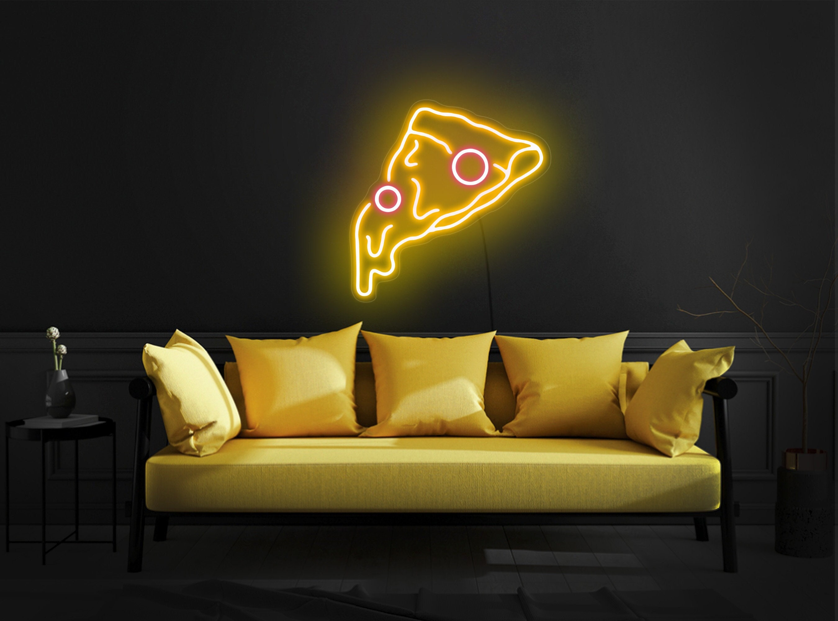 Pizza Neon Light, Pizza Slice Sign, Pizza Light Sign, Neon Sign Kitchen, Neon Sign Wall Decor, Neon Light Sign, Pizza Decor, Pizzeria Decor