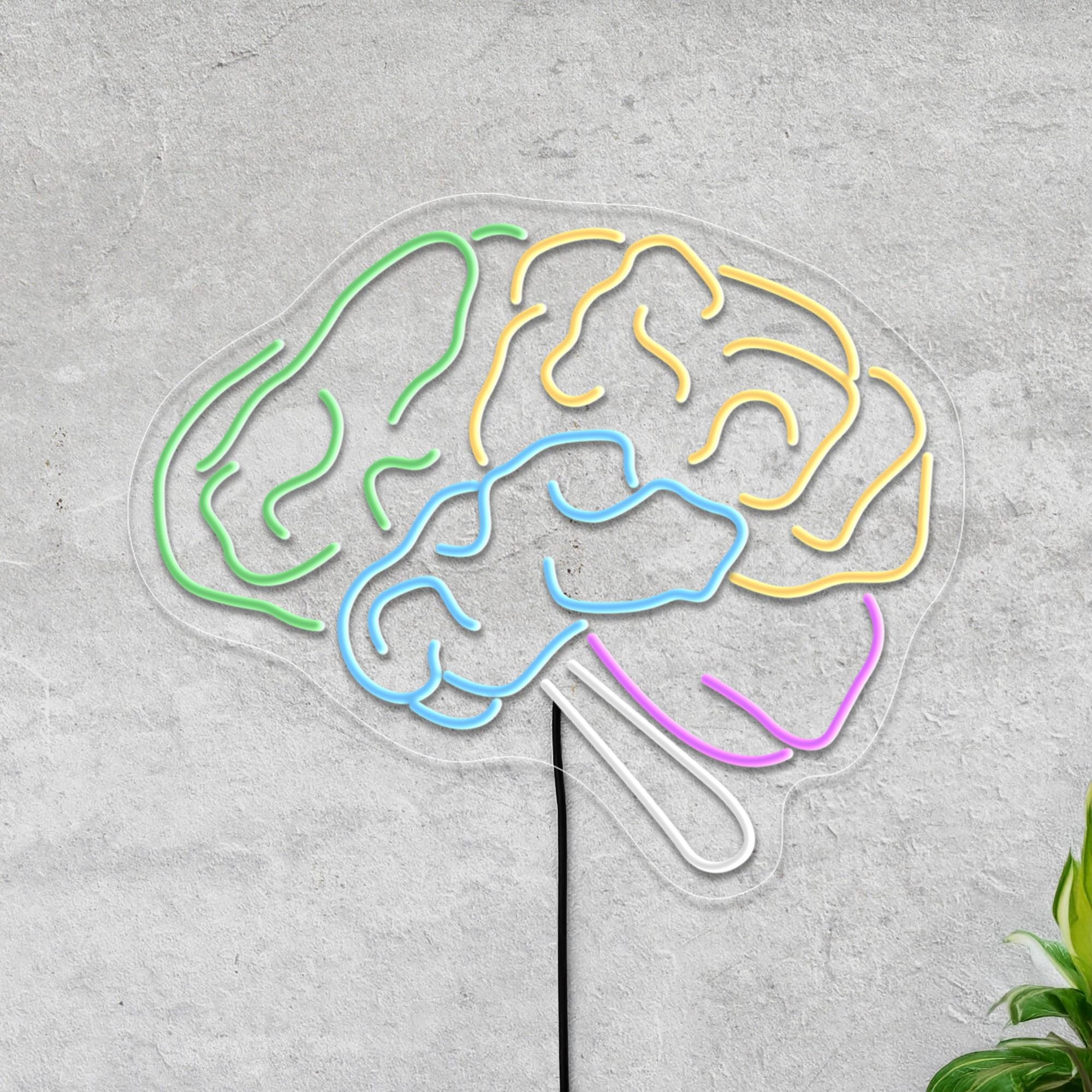 Brain Neon Sign, Brain Led Sign, Brain Light Sign, Modern Neon Sign, Multicolor Neon Sign, Neon Light Sign For Wall, Brain Wall Art Decor