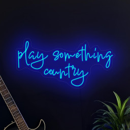 Play Something Country Neon Sign, Music Neon Sign, Play Led Sign, Country Music Neon Sign, Music Room Bar Neon Sign, Country Music Art Decor