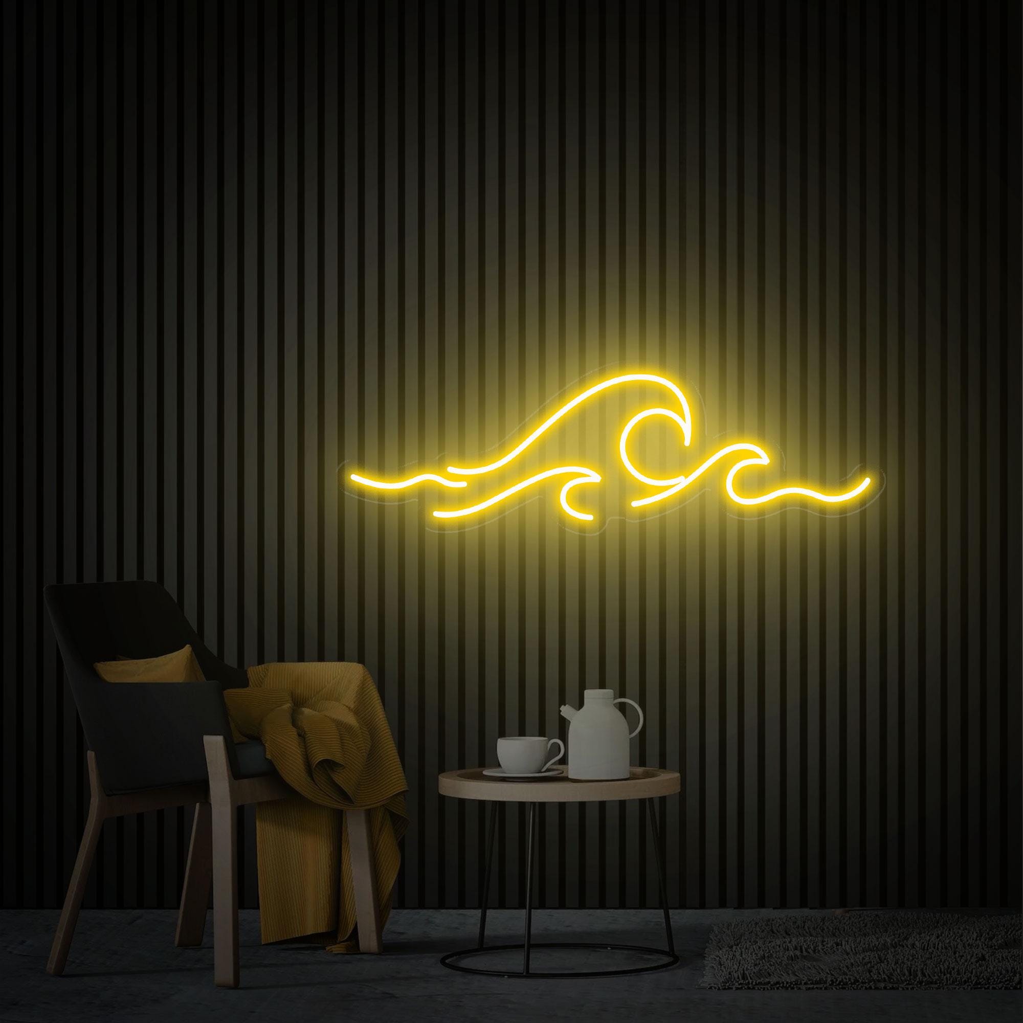 Wave Neon Sign, Ocean Neon Sign, Custom Wave LED Neon Sign, Bedroom Decor Wall Sign, Sea Led Sign, Water Neon Sign, Nature Neon Sign