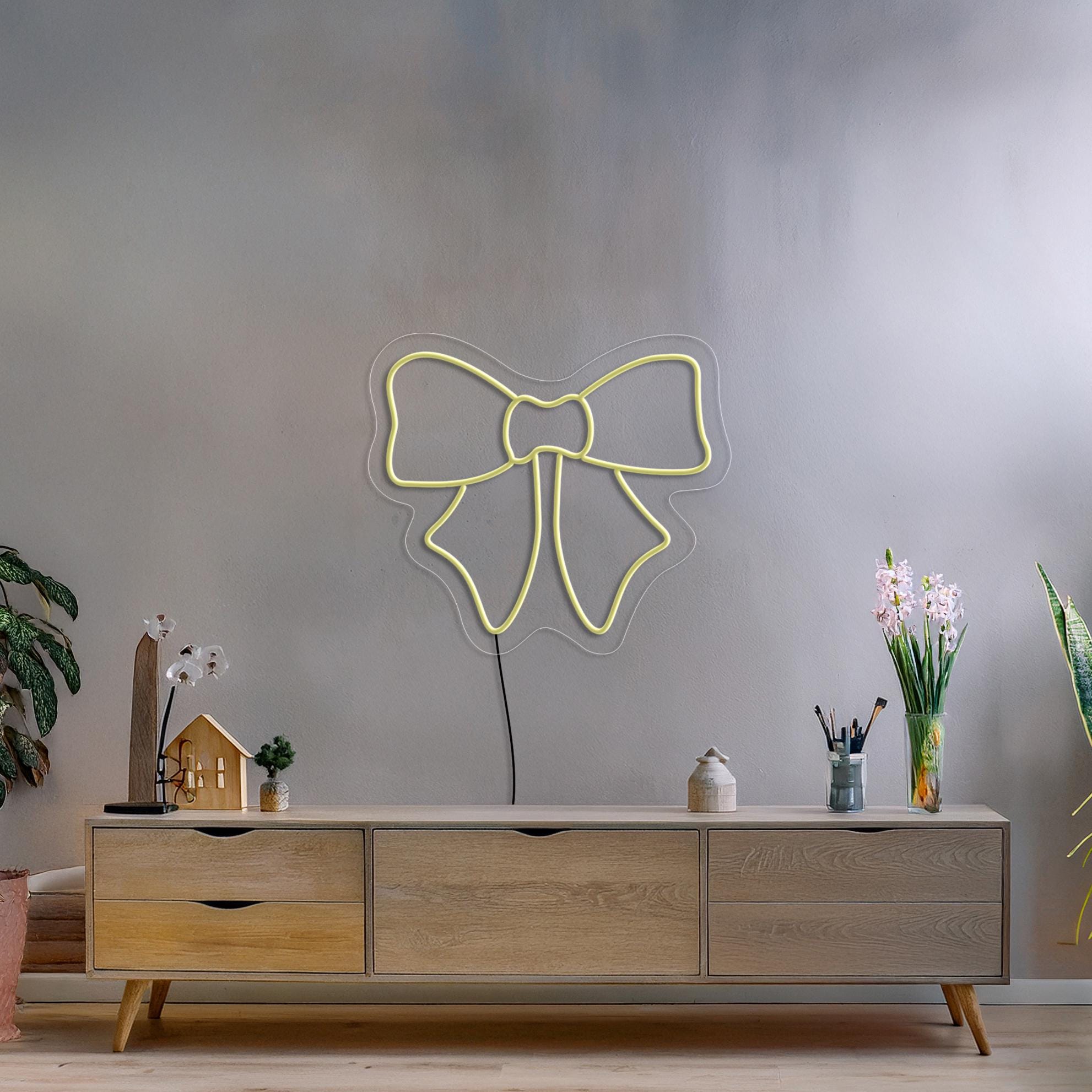 Cute Bow Neon Sign, Girls Room Neon Sign, Pink Neon Sign, Bow Led Sign, Neon Sign Bedroom, Gift For Girl, Bow Lamp, Girls Room Art Decor