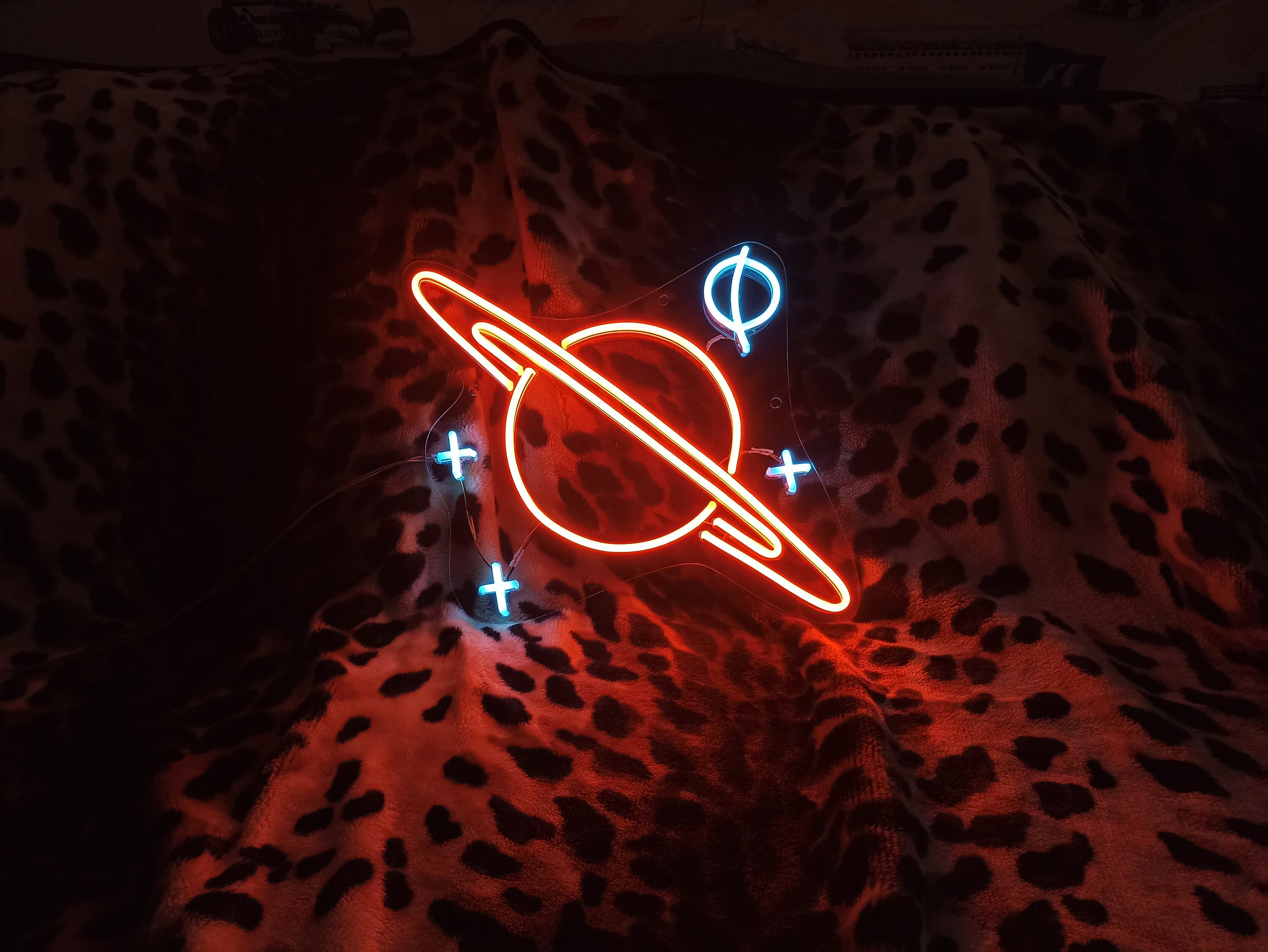 Planet Neon Sign, Saturn Planet Neon Sign, Planet Galaxy Neon Signs, Custom Saturn Led Decor, Space Led Neon