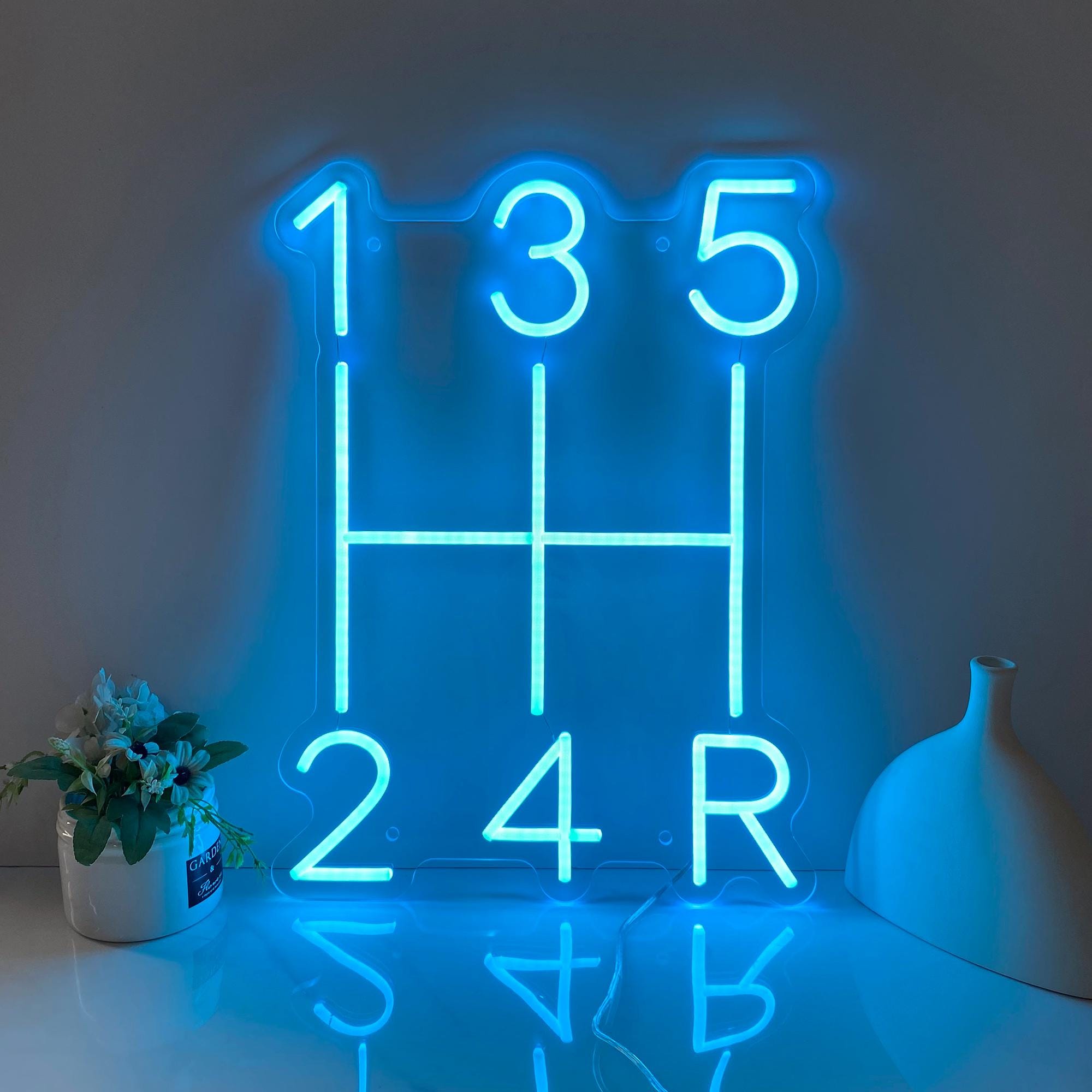 Car Gearbox Neon Sign, Speed Gear Led Sign, Automotive Neon Sign, Automotive neon sign, Gift for Boyfriend for Him, Neon Sign Wall Decor