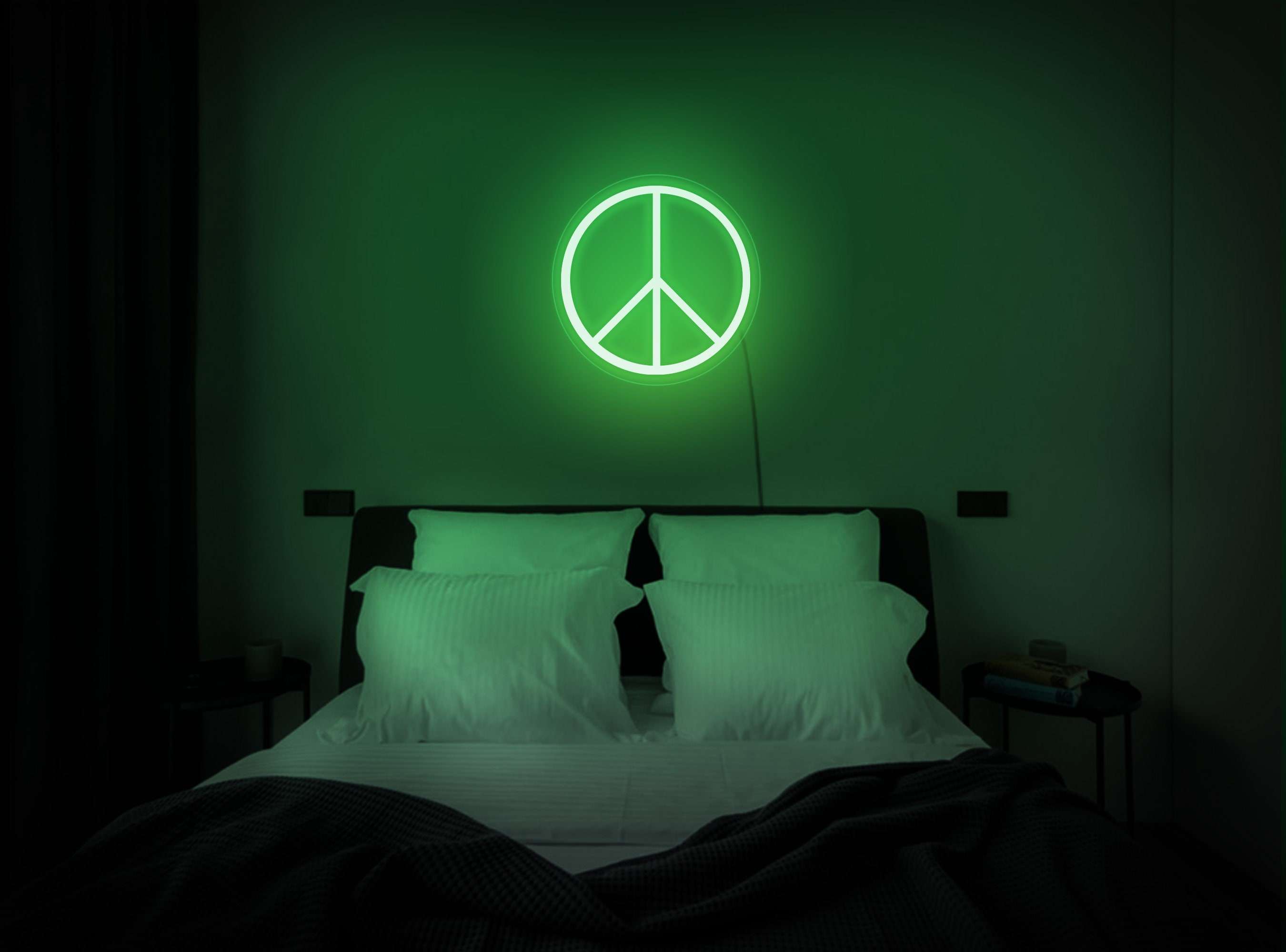 Peace Neon Sign, Peace Led Sign, Peace Light Sign, Peace Wall Decor, Peace Wall Art, Neon Sign Bedroom, Neon Sign Wall Decor