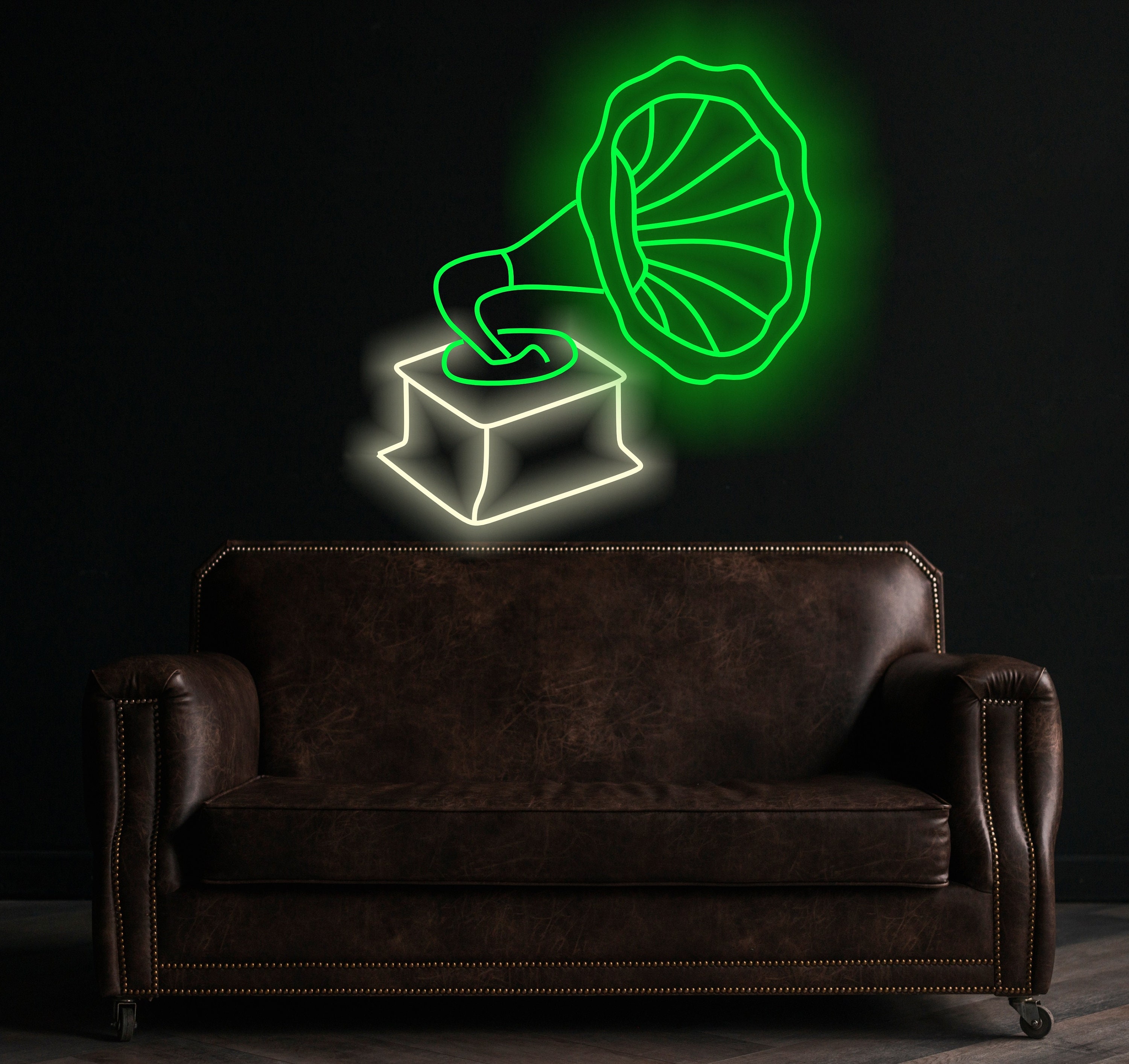 Patephone Neon Sign, Gramophone Neon Sign, Phonograph Neon Sign