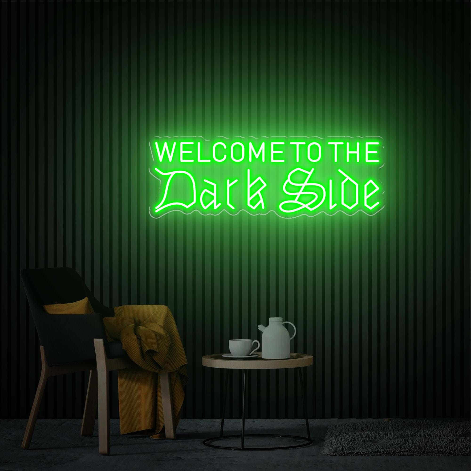 Welcome to the Dark Side Neon Sign, Gaming Room Decor, Man Cave Bedroom Wall Decor, Personalised Gifts