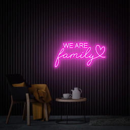 We Are Family Neon Sign, Family Neon Wall Art, Custom Text Neon Sign, Home Decor Bedroom Neon Sign, Custom Wall Light Christmas Gift